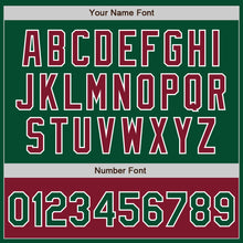 Загрузить изображение в средство просмотра галереи, Custom Kelly Green Crimson-White Bomber Varsity Letterman Two Tone Zipper Jacket