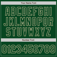 Load image into Gallery viewer, Custom Green Cream Bomber Varsity Letterman Zipper Jacket