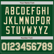 Laden Sie das Bild in den Galerie-Viewer, Custom Green Cream Bomber Varsity Letterman Zipper Jacket