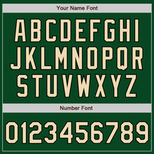 Charger l'image dans la galerie, Custom Green Cream-Black Bomber Varsity Letterman Zipper Jacket