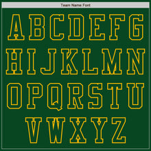 Загрузить изображение в средство просмотра галереи, Custom Green Gold Bomber Varsity Letterman Zipper Jacket