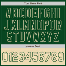 Загрузить изображение в средство просмотра галереи, Custom Green Cream Bomber Varsity Letterman Two Tone Zipper Jacket