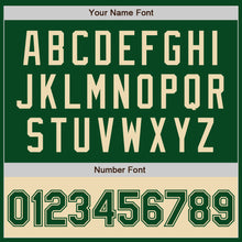 Загрузить изображение в средство просмотра галереи, Custom Green Cream Bomber Varsity Letterman Two Tone Zipper Jacket