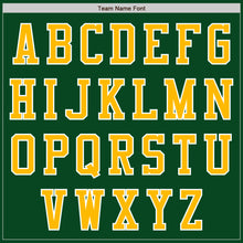 Laden Sie das Bild in den Galerie-Viewer, Custom Green Gold-White Bomber Varsity Letterman Two Tone Zipper Jacket