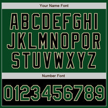 Загрузить изображение в средство просмотра галереи, Custom Green Black-Cream Bomber Varsity Letterman Two Tone Zipper Jacket