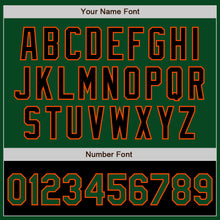 Загрузить изображение в средство просмотра галереи, Custom Green Black-Orange Bomber Varsity Letterman Two Tone Zipper Jacket