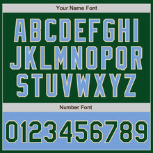 Charger l'image dans la galerie, Custom Green Light Blue-Cream Bomber Varsity Letterman Two Tone Zipper Jacket