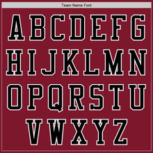 Charger l'image dans la galerie, Custom Crimson Black-White Bomber Varsity Letterman Zipper Jacket