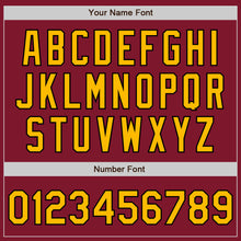 Charger l'image dans la galerie, Custom Crimson Gold-Black Bomber Varsity Letterman Zipper Jacket