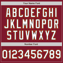 Charger l'image dans la galerie, Custom Crimson Black-Orange Bomber Varsity Letterman Zipper Jacket