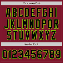 Charger l'image dans la galerie, Custom Crimson Black-Neon Green Bomber Varsity Letterman Zipper Jacket