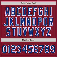 Charger l'image dans la galerie, Custom Crimson Royal-White Bomber Varsity Letterman Zipper Jacket