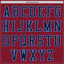 Charger l'image dans la galerie, Custom Crimson Navy-Light Blue Bomber Varsity Letterman Zipper Jacket