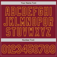 Charger l'image dans la galerie, Custom Crimson Gold Bomber Varsity Letterman Zipper Jacket