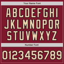 Charger l'image dans la galerie, Custom Crimson City Cream-Black Bomber Varsity Letterman Zipper Jacket