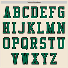 Load image into Gallery viewer, Custom Cream Kelly Green-Black Bomber Varsity Letterman Two Tone Zipper Jacket