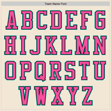 Load image into Gallery viewer, Custom Cream Pink Black-Aqua Bomber Varsity Letterman Two Tone Zipper Jacket