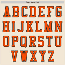Load image into Gallery viewer, Custom Cream Black-Orange Bomber Varsity Letterman Two Tone Zipper Jacket