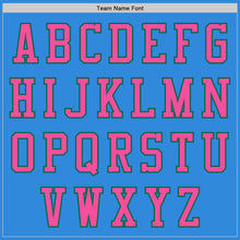 Загрузить изображение в средство просмотра галереи, Custom Powder Blue Pink-Kelly Green Bomber Varsity Letterman Zipper Jacket