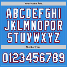 Загрузить изображение в средство просмотра галереи, Custom Powder Blue Royal-Red Bomber Varsity Letterman Zipper Jacket