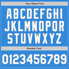 Загрузить изображение в средство просмотра галереи, Custom Powder Blue White-Gray Bomber Varsity Letterman Zipper Jacket