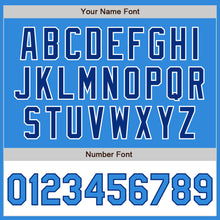 Загрузить изображение в средство просмотра галереи, Custom Powder Blue Royal-White Bomber Varsity Letterman Two Tone Zipper Jacket