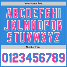 Загрузить изображение в средство просмотра галереи, Custom Powder Blue Pink-White Bomber Varsity Letterman Two Tone Zipper Jacket