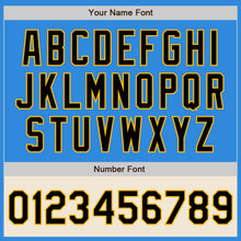 Загрузить изображение в средство просмотра галереи, Custom Powder Blue Black Gold-Cream Bomber Varsity Letterman Two Tone Zipper Jacket