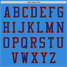 Charger l'image dans la galerie, Custom Powder Blue Orange-Royal Bomber Varsity Letterman Two Tone Zipper Jacket