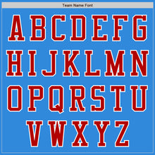 Load image into Gallery viewer, Custom Powder Blue White-Red Bomber Varsity Letterman Two Tone Zipper Jacket