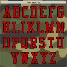 Charger l'image dans la galerie, Custom Camo Red-Black Bomber Varsity Letterman Salute To Service Zipper Jacket