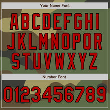 Charger l'image dans la galerie, Custom Camo Red-Black Bomber Varsity Letterman Salute To Service Zipper Jacket