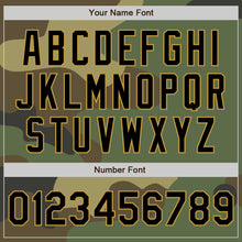 Charger l'image dans la galerie, Custom Camo Black-Old Gold Bomber Varsity Letterman Salute To Service Zipper Jacket