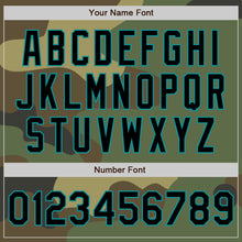 Laden Sie das Bild in den Galerie-Viewer, Custom Camo Black-Teal Bomber Varsity Letterman Salute To Service Zipper Jacket