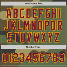 Charger l'image dans la galerie, Custom Camo Crimson-Gold Bomber Varsity Letterman Salute To Service Zipper Jacket