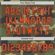 Laden Sie das Bild in den Galerie-Viewer, Custom Camo Orange-Royal Bomber Varsity Letterman Salute To Service Zipper Jacket