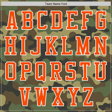 Laden Sie das Bild in den Galerie-Viewer, Custom Camo Orange-White Bomber Varsity Letterman Salute To Service Zipper Jacket