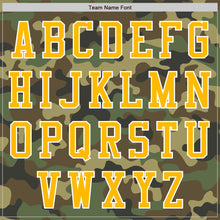 Laden Sie das Bild in den Galerie-Viewer, Custom Camo Gold-White Bomber Varsity Letterman Salute To Service Zipper Jacket