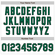 Laden Sie das Bild in den Galerie-Viewer, Custom White Kelly Green Black-Cream Bomber Varsity Letterman Zipper Jacket