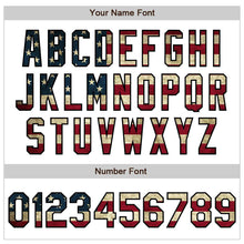 Laden Sie das Bild in den Galerie-Viewer, Custom White Vintage USA Flag-Black Bomber Varsity Letterman Zipper Jacket