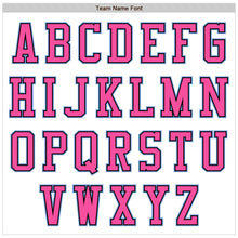 Load image into Gallery viewer, Custom White Light Blue Black-Pink Bomber Varsity Letterman Zipper Jacket