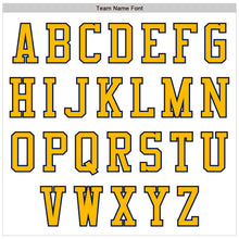 Charger l'image dans la galerie, Custom White Gold-Navy Bomber Varsity Letterman Zipper Jacket