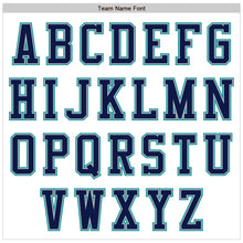 Charger l'image dans la galerie, Custom White Navy Gray-Teal Bomber Varsity Letterman Zipper Jacket