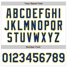 Charger l'image dans la galerie, Custom White Royal-Yellow Bomber Varsity Letterman Zipper Jacket