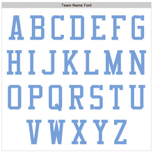 Laden Sie das Bild in den Galerie-Viewer, Custom White Light Blue Bomber Varsity Letterman Zipper Jacket