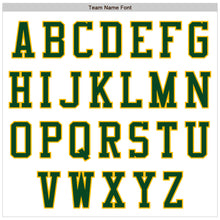 Charger l'image dans la galerie, Custom White Gold-Green Bomber Varsity Letterman Two Tone Zipper Jacket