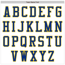 Charger l'image dans la galerie, Custom White Yellow-Royal Bomber Varsity Letterman Two Tone Zipper Jacket