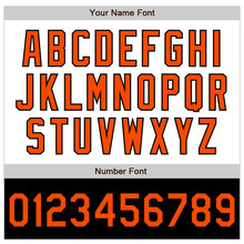 Laden Sie das Bild in den Galerie-Viewer, Custom White Orange-Black Bomber Varsity Letterman Two Tone Zipper Jacket