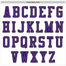 Charger l'image dans la galerie, Custom White Purple-Black Bomber Varsity Letterman Two Tone Zipper Jacket