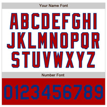 Загрузить изображение в средство просмотра галереи, Custom White Royal-Red Bomber Varsity Letterman Two Tone Zipper Jacket